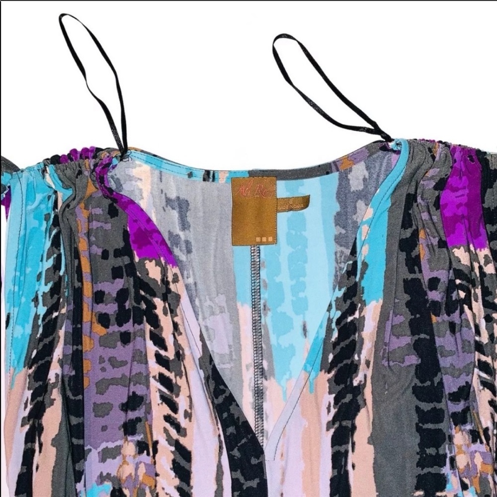 ALI RO Sleeveless Abstract Print Shift Dress- 8(M) - Picture 4 of 6